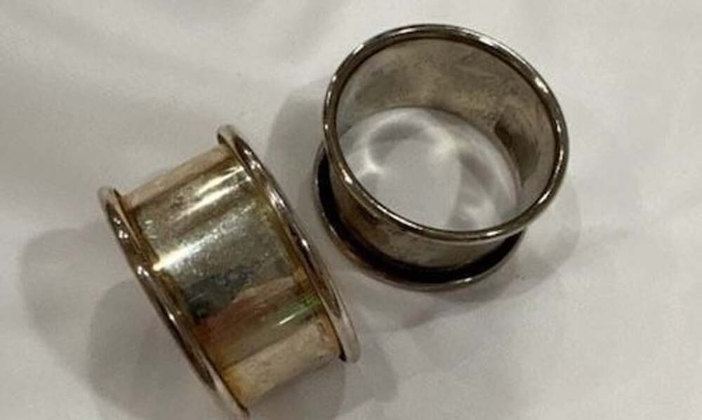 Vintage Sheridan Silverplated Napkin Rings, Set of 2